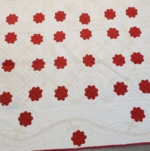 Quilt Floral 1890s 1900s Hand Made Quilt 70 x 70 inches ♥